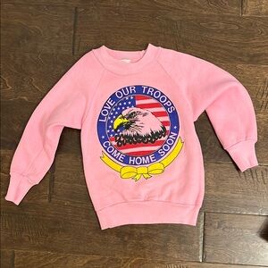 Vintage Patriotic Pink Kids Sweatshirt 2T-3T